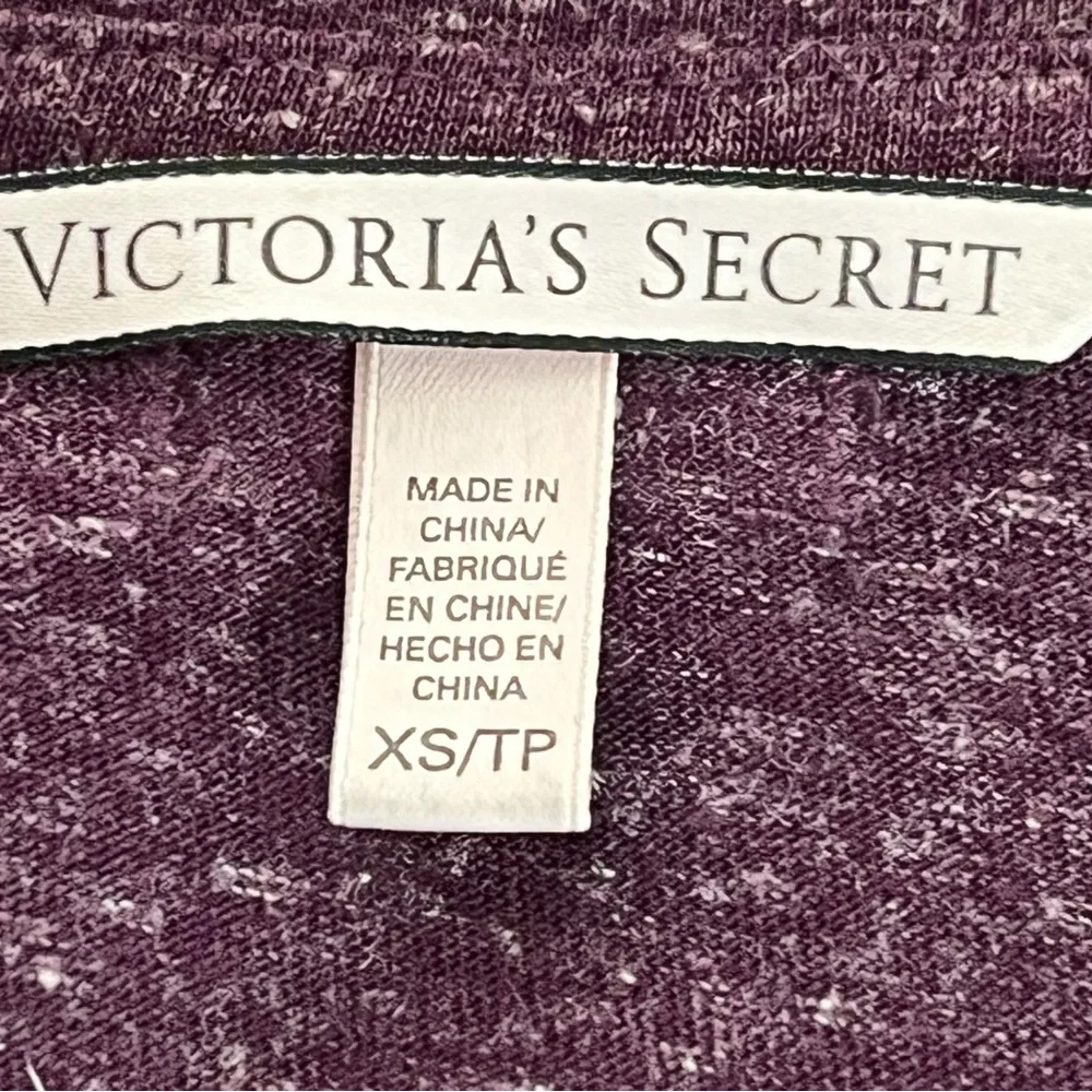 Victoria's Secret 2 Piece Pajama Plum Plaid Pants‎ Light Plum Top Women's XS